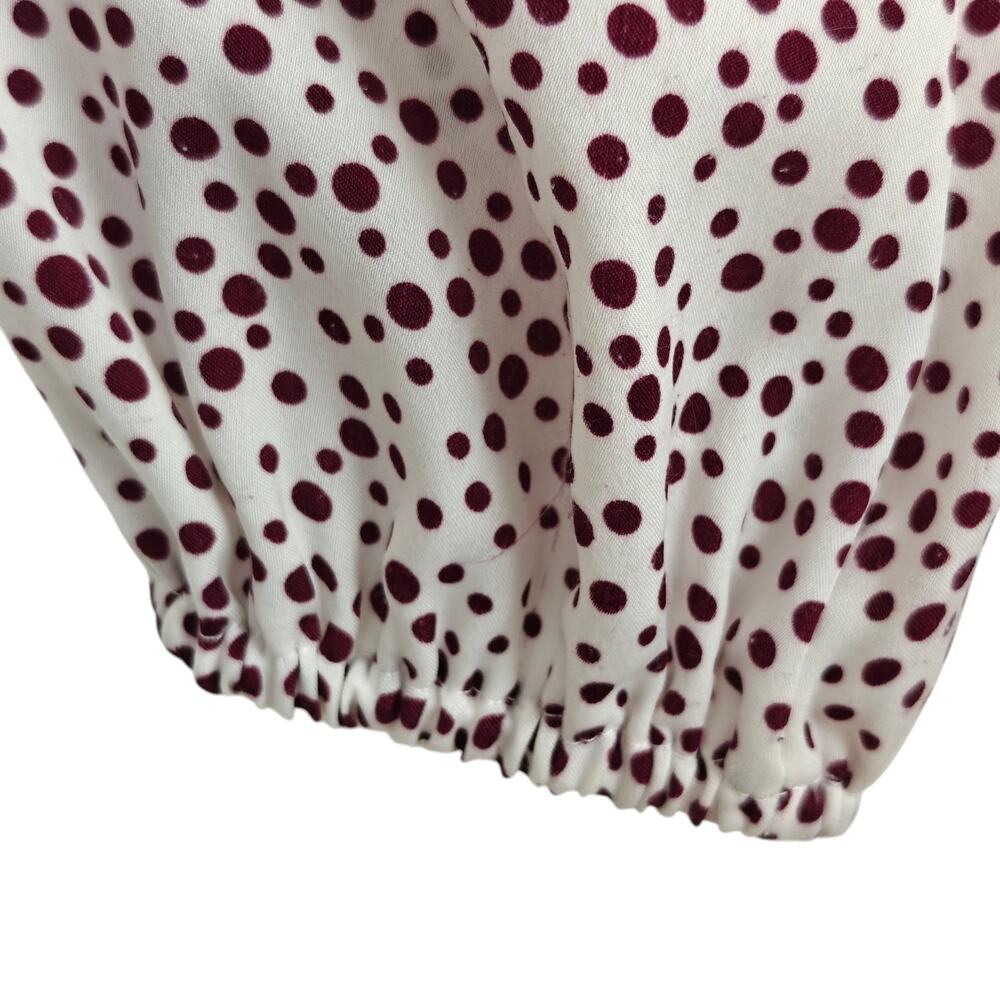 Misa Los Angeles Nehda Ruffle Dress Size Large Purple Polka Dot Boho Flirty - Picture 5 of 13